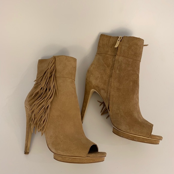 BCBGeneration Suede Platform Tassel Booties - Picture 1 of 8